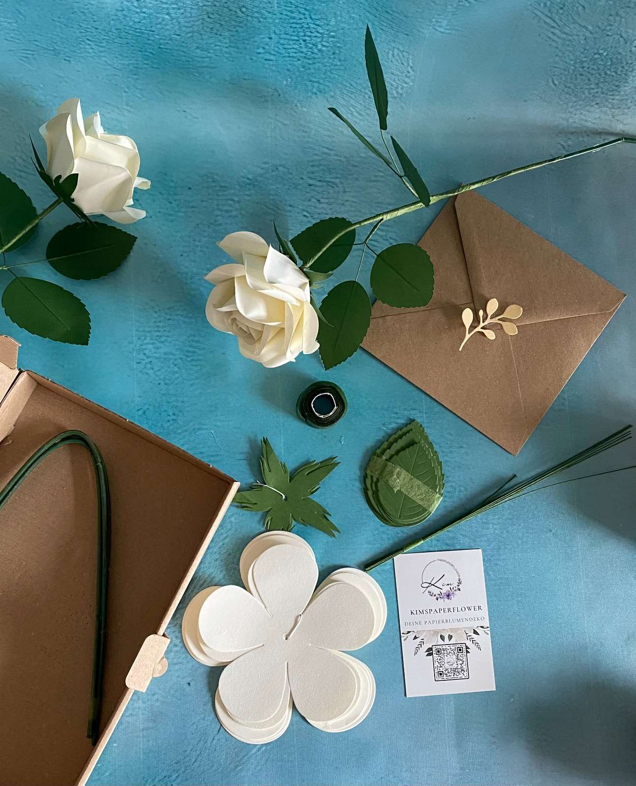 DIY Papierrosen Bastelset |3er-Set für kreative Deko – Bild 3