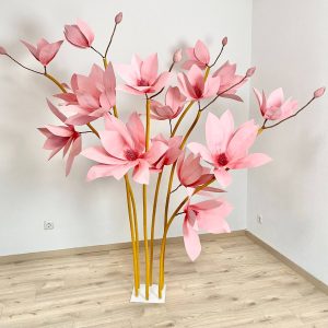 Handgemachte Papier-Magnolien 2,5m groß