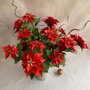 Weihnachtsstern aus Papier  20 Zweige – ohne Vase